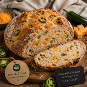 jalapeño cheddar sourdough loaf