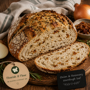 onion & rosemary sourdough loaf