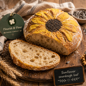 sunflower sourdough loaf